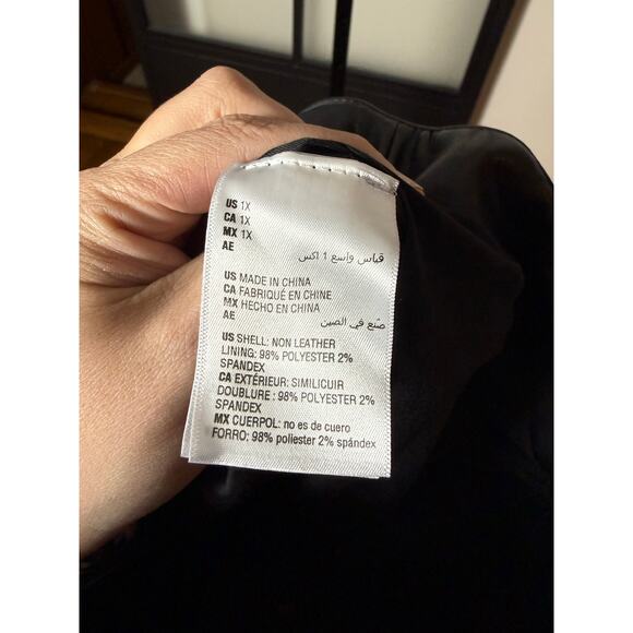 And Now This Nordstrom Faux Leather Wrap Skirt Size 1X - Picture 4 of 5